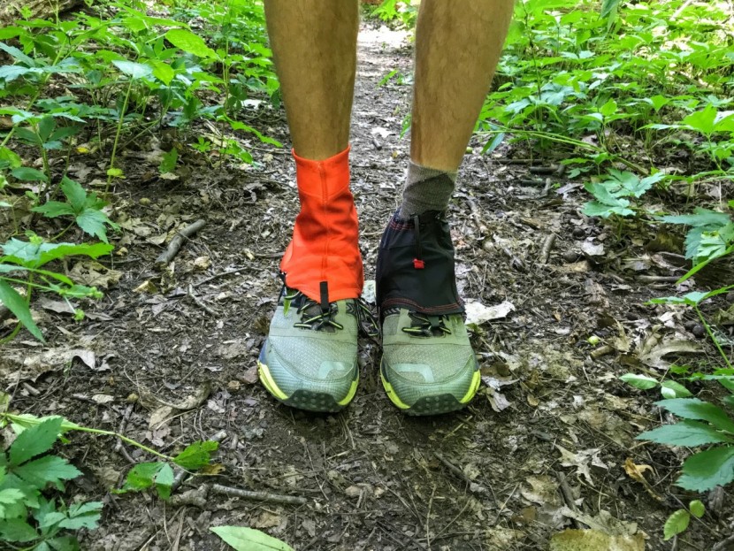 gaiters - these trail-running models are low cut, lightweight, and thin.