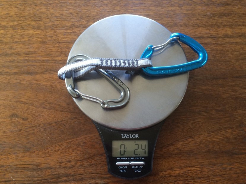 trango phase quickdraw - the trango phase weighs in at 2.4 ounces, which is very nearly the...