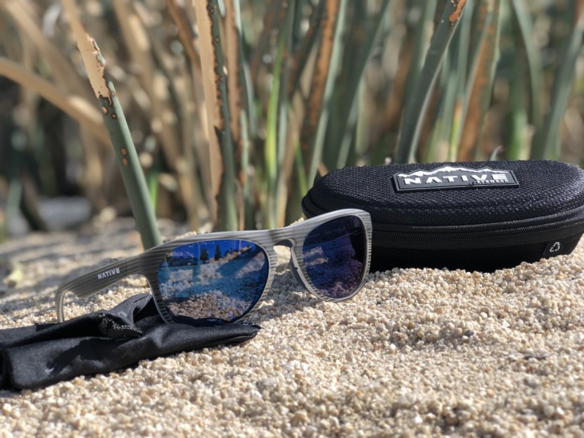 native eyewear sanitas - these shades come with two kinds of cases.