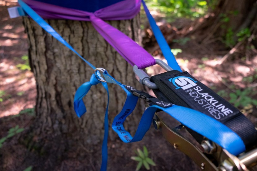 slackline industries boss line kit - the safety back-up is a simple but effective addition to this...