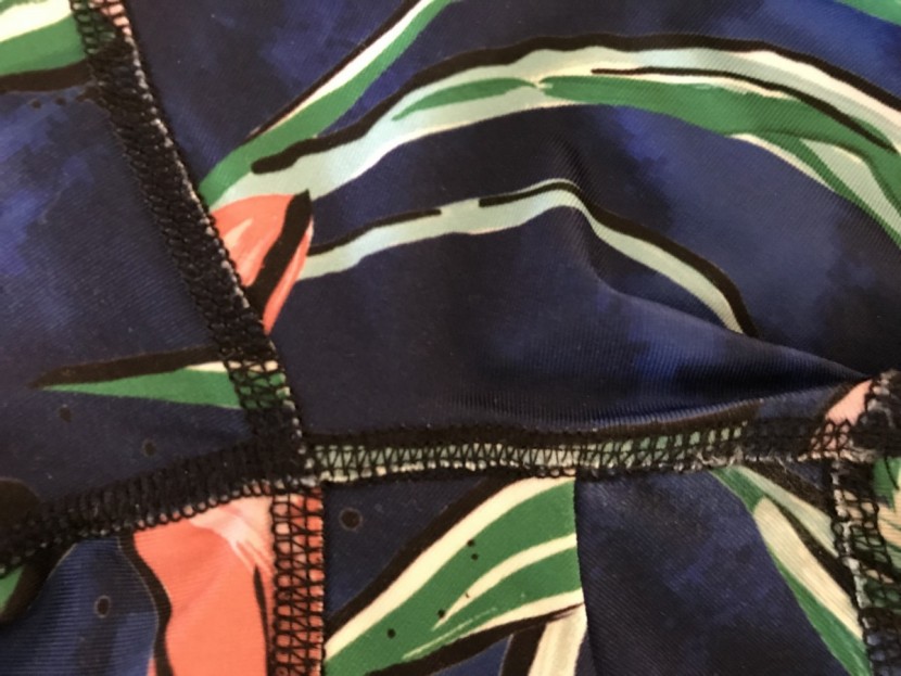 stance poly blend - some wear and fly-aways at the seams between the legs.