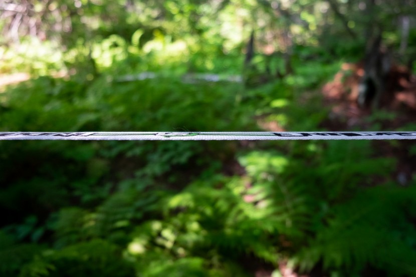 slackline - thin belt-like webbing defines the character of a trick-line webbing.