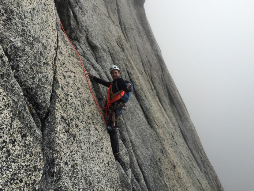 climbing slings - ben hoyt as the second while simul-climbing low on the...