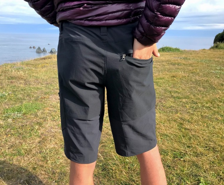 marmot limantour short - the rear pocket has a relatively discrete zipper that contributes...