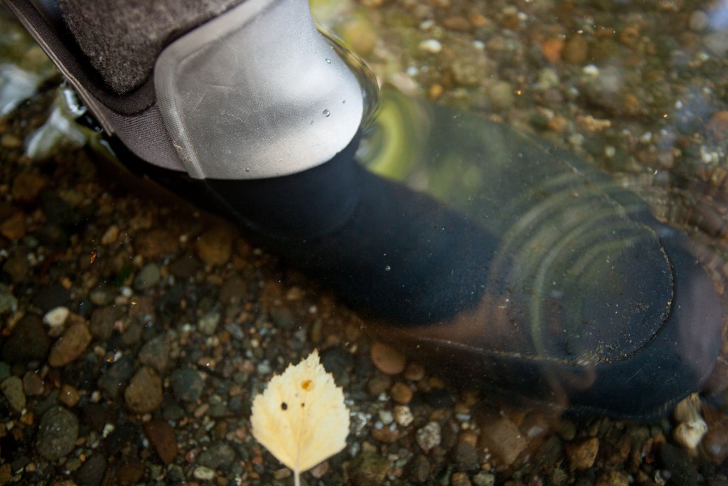 rain boots - these boots were slowly leaking as we took this photo.