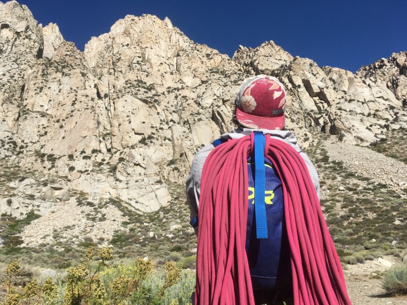 outdoor research payload 18 - the top strap of the payload keeps the rope on the pack - you can...