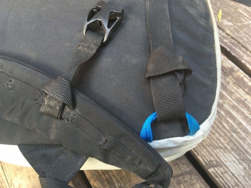 black diamond blitz 20 - a simple girth hitched attachment for both the sternum strap and hip...