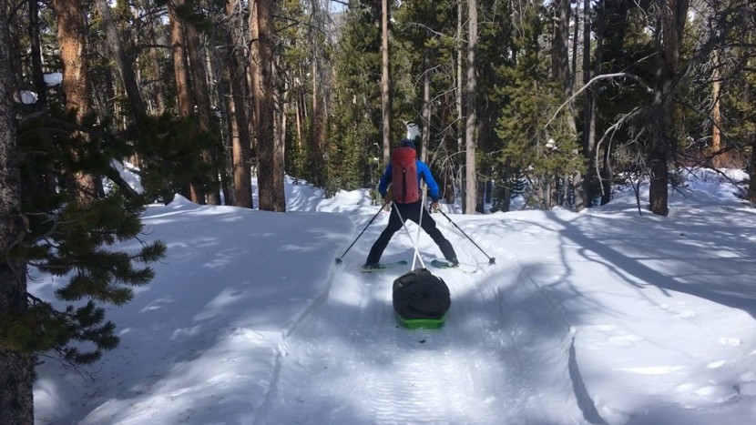 wild things gear mule - ski expeditioning with way too much stuff in a duffel bag that is...