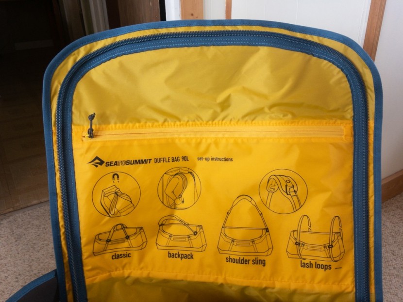 sea to summit duffel - a single interior pocket provides the only additional organization...