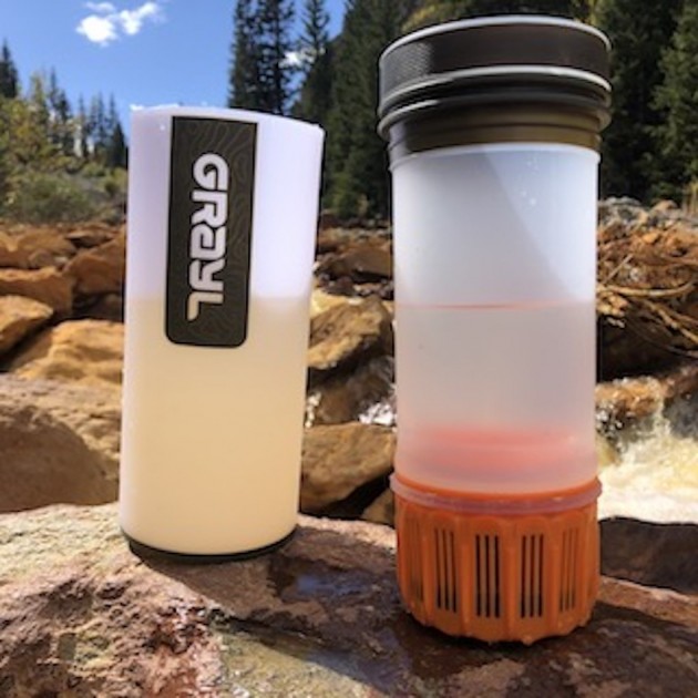 backpacking water filter - a look at the purified product, provided by one of our favorite...