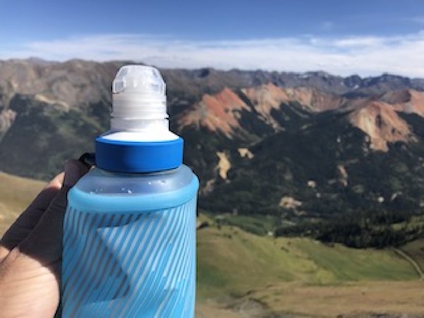 katadyn befree 0.6l - this shows the katadyn bottle top filter attached to a different...