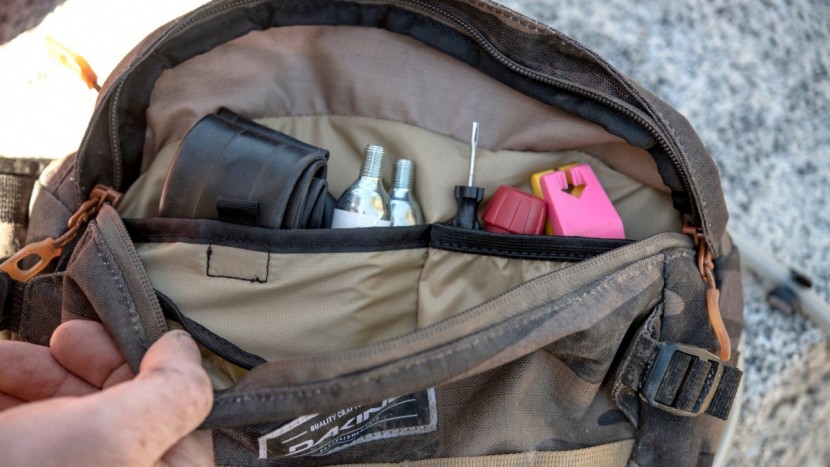 this pack has adequate space for a couple of hours on a trail.