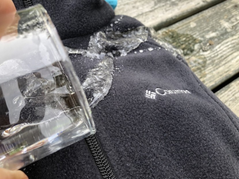 columbia benton springs for women - the lofty fleece is quite good for repelling water!