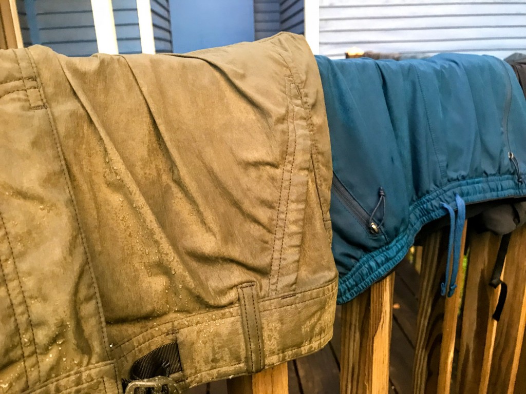 hiking shorts - in addition to trail testing, we spray and soak shorts to test the...