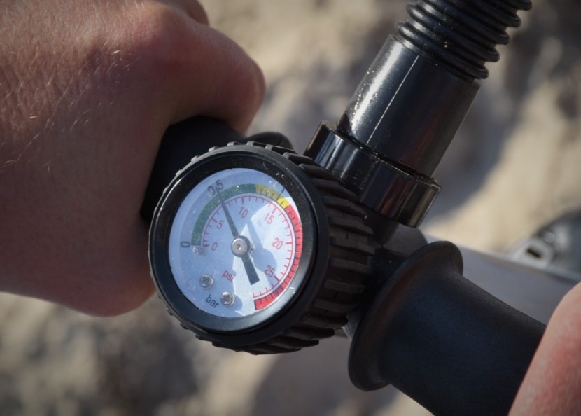 paddle board - as the inflation pressure increases, so does the pumping effort! but...