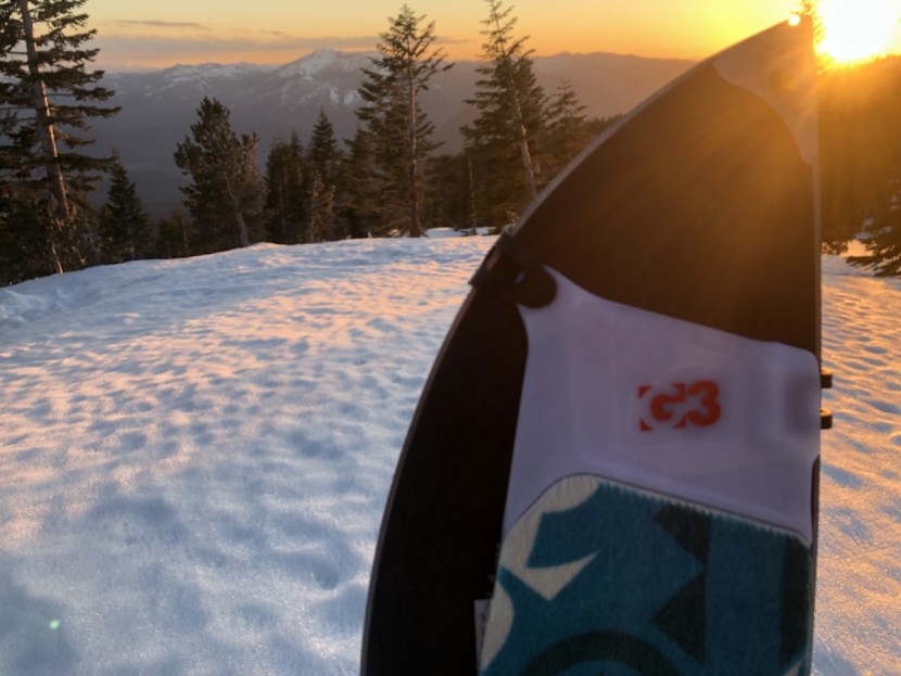 g3 splitboard+ glide - the fixed steel hands for the tip attachment are very adaptable...