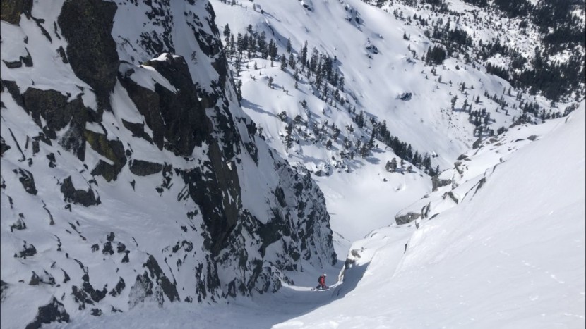 jones solution splitboard - the solution holding its own in the couloirs of lake tahoe.