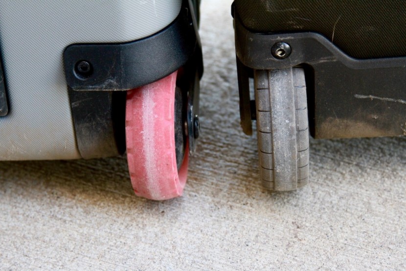 luggage - larger, flatter wheels will offer a smoother, less vibrational...