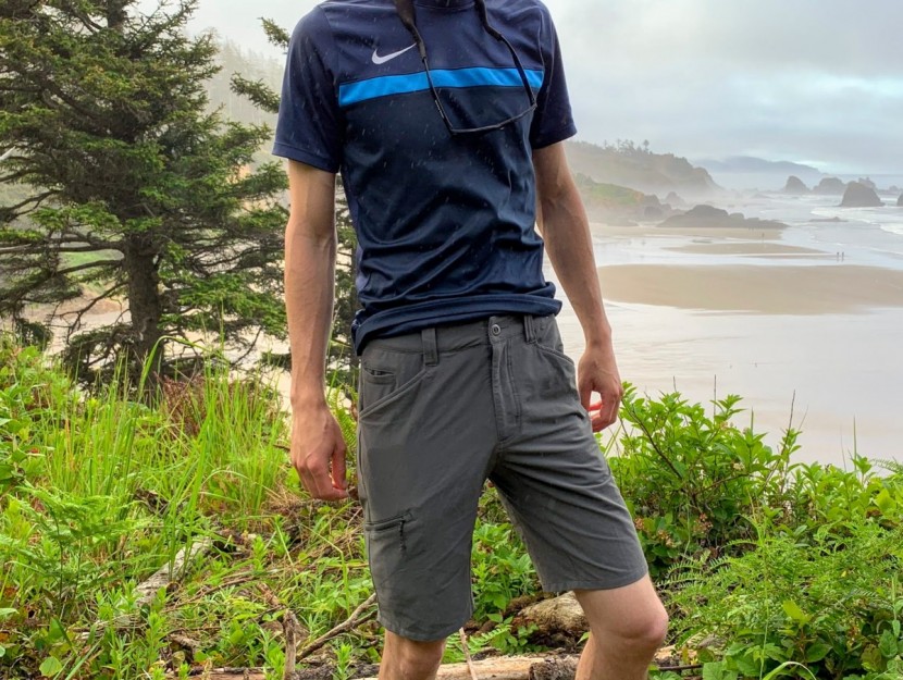 hiking shorts - we like this inseam length (10&quot;) for general use.