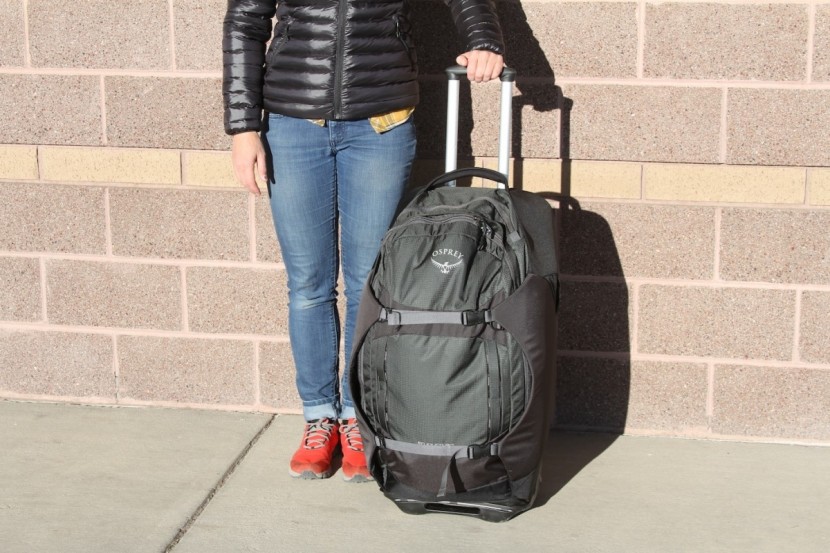 osprey sojourn 80l - an outdoorsy suitcase that looks more like a backpack.