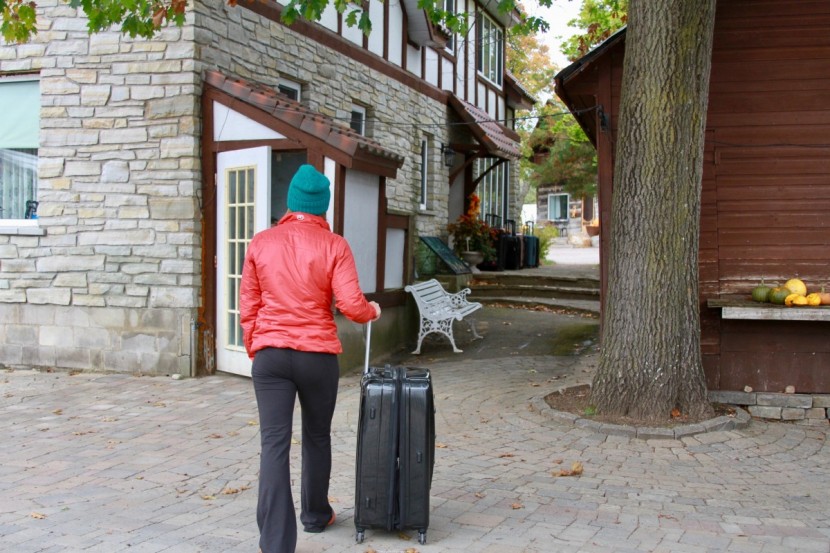 samsonite winfield 2 fashion 28 - here we test its rolling capabilities on cracked walk-ways that are...