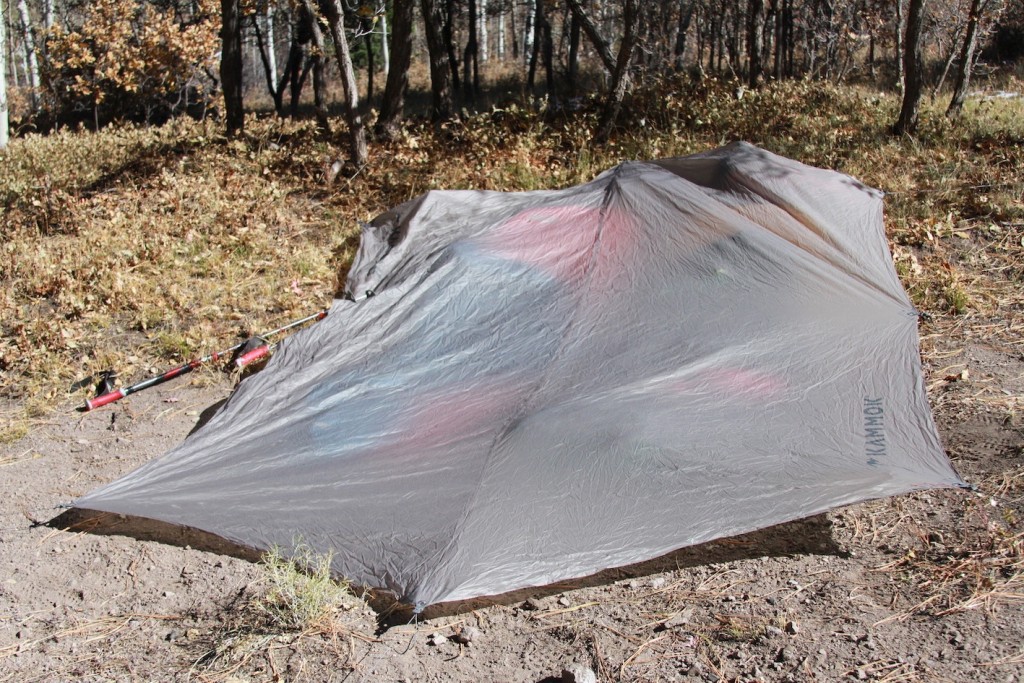 ultralight tent - our testers playing with the adaptability of the kuhli for poor...