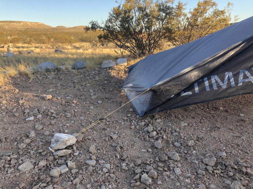 ultimate direction fk tarp - make sure you can put stakes in the ground or use large rocks to...