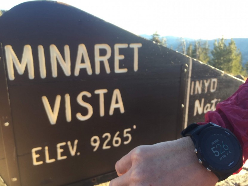garmin forerunner 935 - the watch altimeter reading 9002&#039; at an actual elevation of 9265&#039;.
