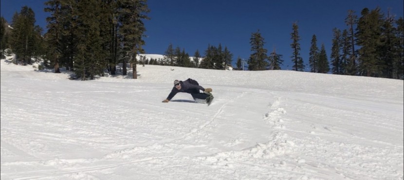 snoplanks model a - action jackson is loving the longer radius turn of the model a.