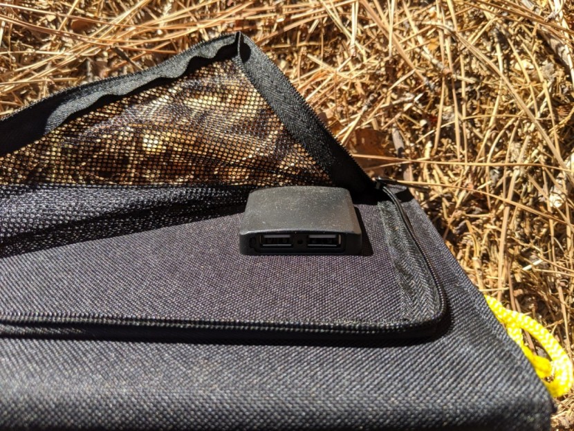 eceen 13w - here are the panel&#039;s dual usb ports. it wasn&#039;t entirely necessary to...