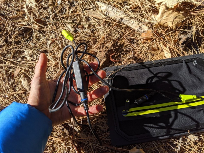 goal zero nomad 14 plus - the mess of extra cord that comes with the goal zero confused us and...