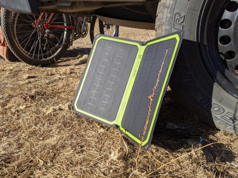 goal zero nomad 14 plus - the goal zero is durable; with a rugged material covering the solar...