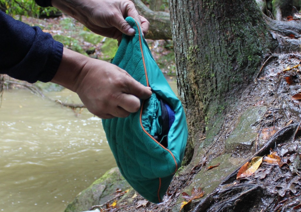 camping pillow - a full-length side zipper makes it easy to stuff clothes or a an...