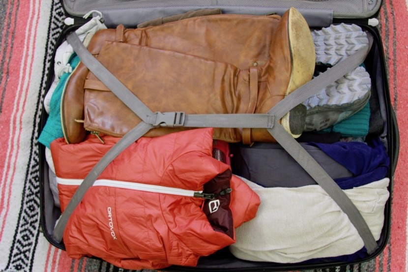 ortovox swisswool piz bial for women - here we put our jacket in with some carry-on luggage. while it does...