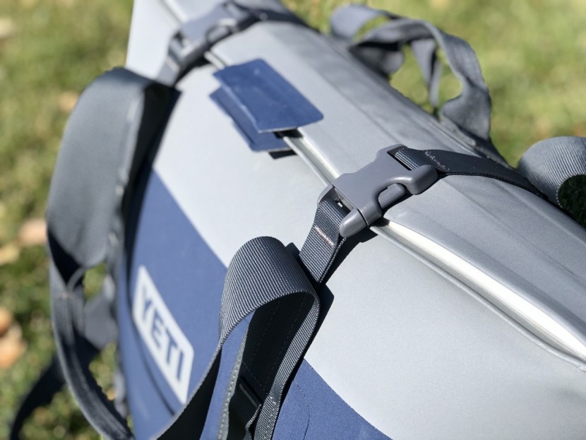 yeti hopper m30 - these over-the-top straps are not adjustable, but we wish they were.