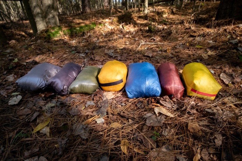 down jacket men - side by side you can see the differences in packed size of down...