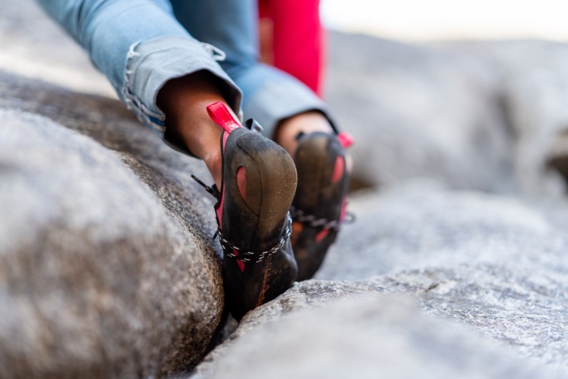 unparallel up lace lv - jamming into tight hand cracks requires precision and a shoe with a...