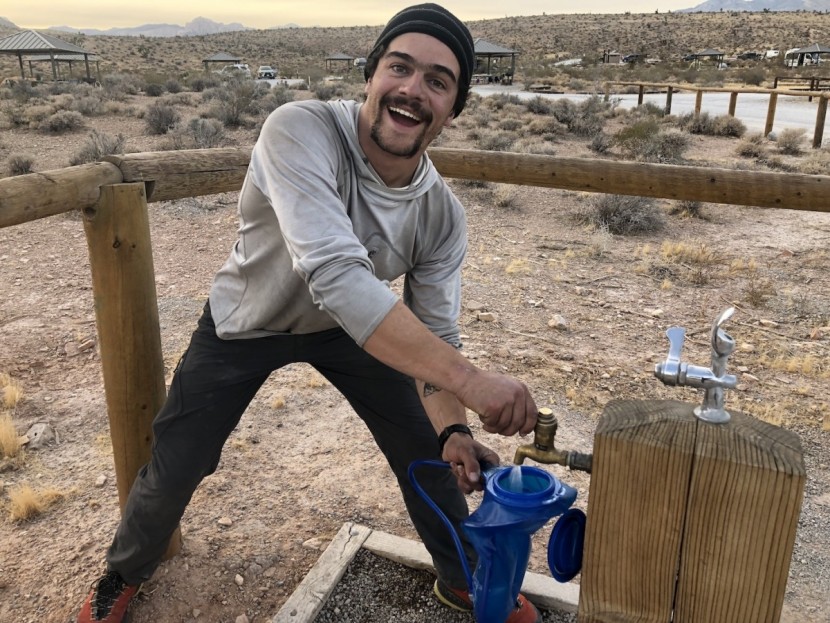 hydration bladder - nolan tests if this hydration bladder is easier to fill at a water...