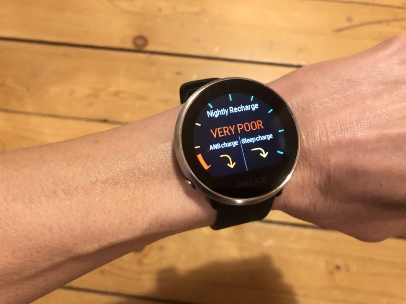 polar ignite - the sleep tracking was very accurate. we slept terrible on that...