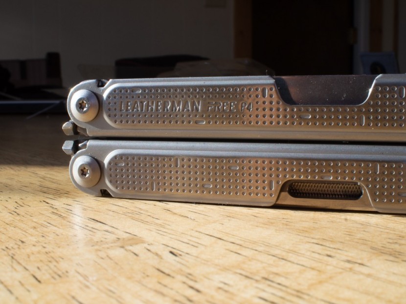 leatherman free p4 - these are the main plier arm pivots. it took us close examination to...