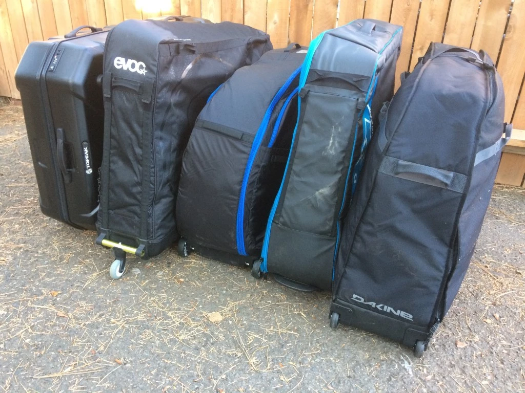 bike travel case - our test cases range from about 17 pounds to about 29 pounds.