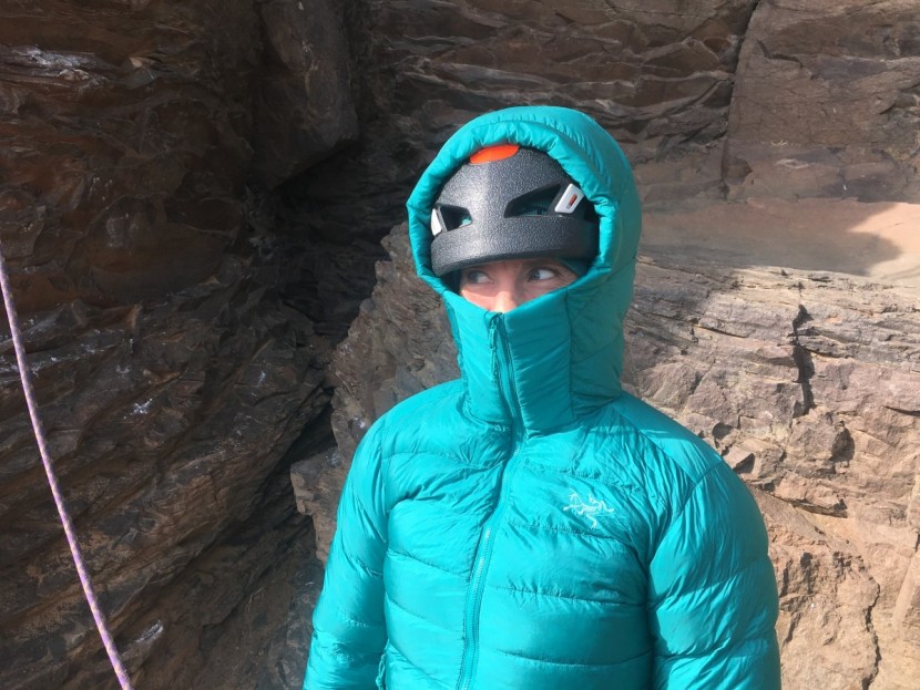 down jacket womens - cozy hood! the arx&#039;teryx cerium sv is a longtime winner.