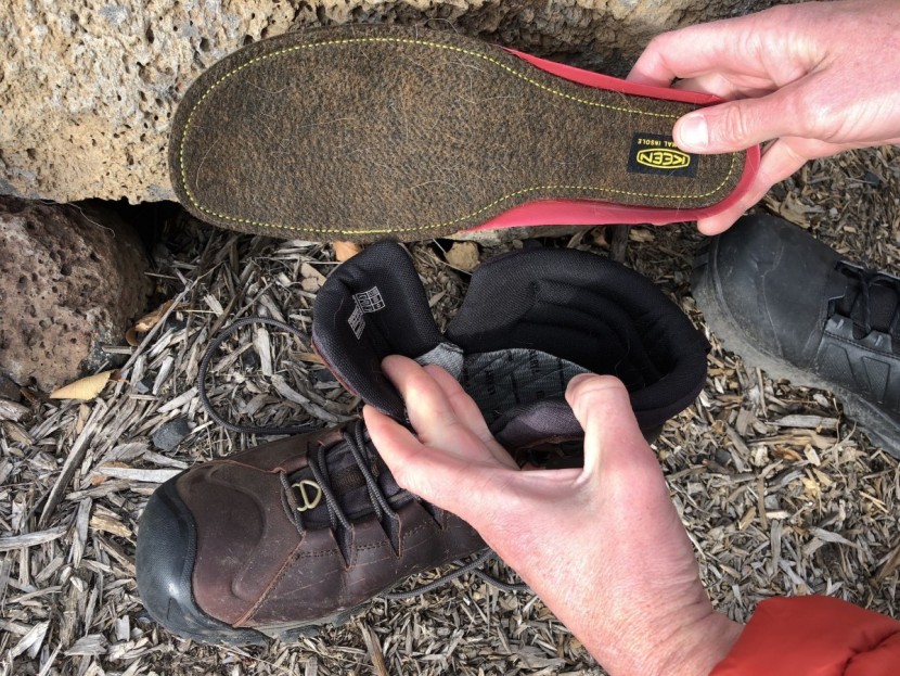 keen targhee lace high - you can see the inside of the liner on the targhee, made with...