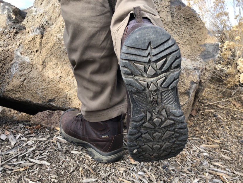 keen targhee lace high - we found the traction on this boot to be sticky in all temperatures...