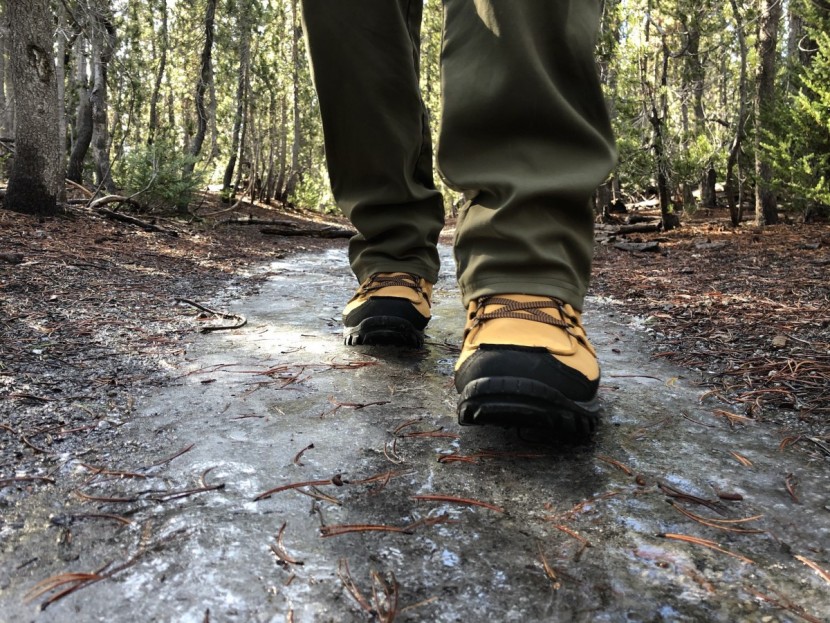 no boot does especially well gripping on ice, and neither does this...