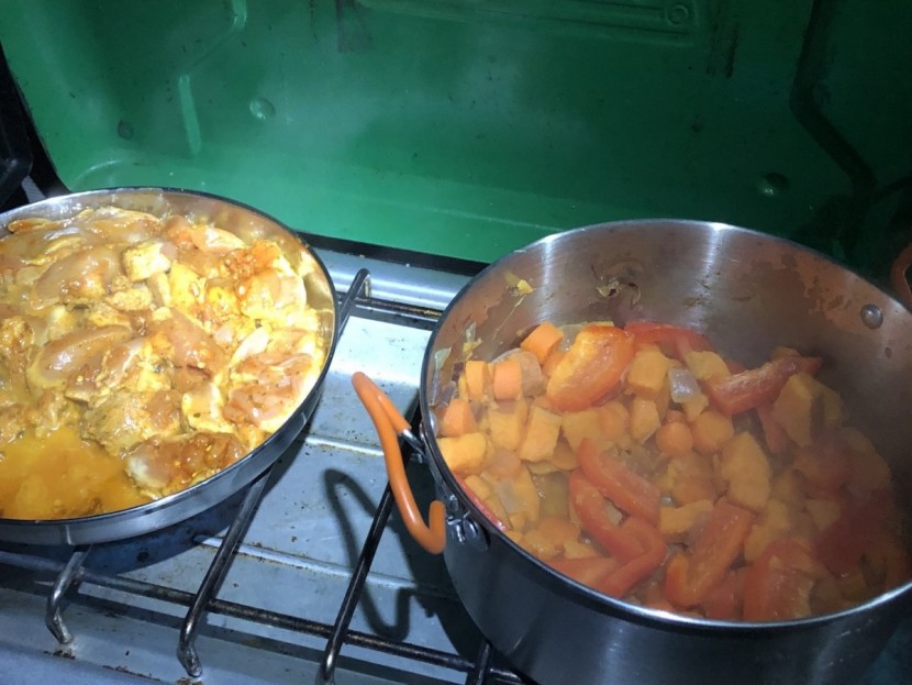 gsi outdoors glacier basecamper - go gourmet on your next camping trip! use the whole set to cook a...