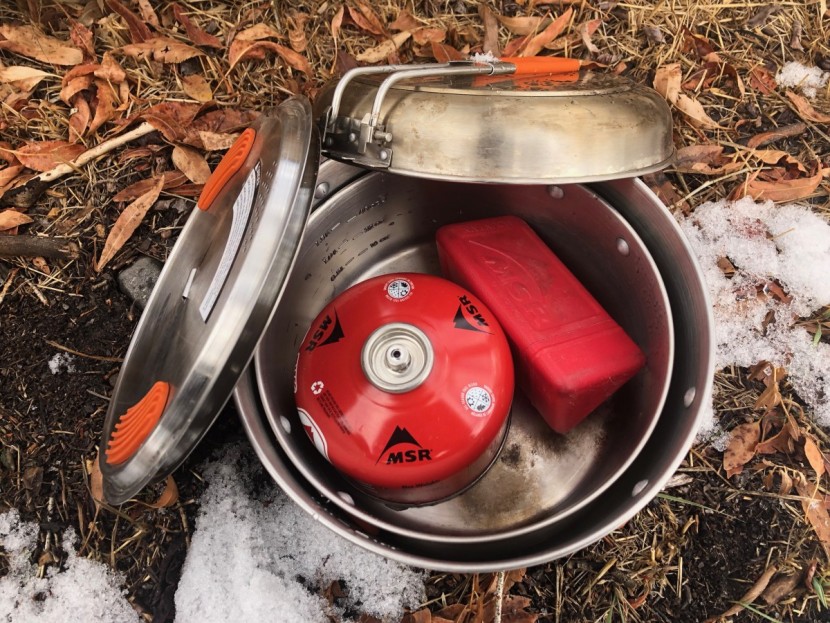 gsi outdoors glacier basecamper - everything nests nicely inside! there&#039;s even room to add a cleaning...