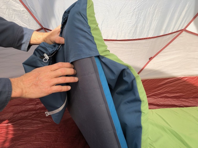 big agnes sleeping giant memory foam - slipping the mattress flap over the sleeping pad was adequate to...