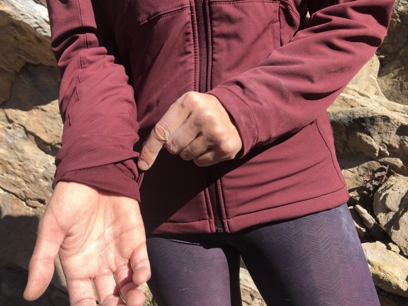 the north face shelbe raschel hoodie - the "comfort cuffs" on the shelbe are a nice touch, though if they...