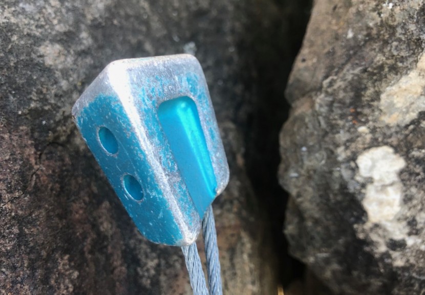 climbing nut - here is a classic example of a crack where offset models are bomber...